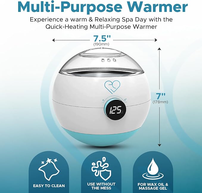 Multi-Purpose Oil & Massage Gel Warmer, Electric Wax Melter, Includes Aluminum - Image 4