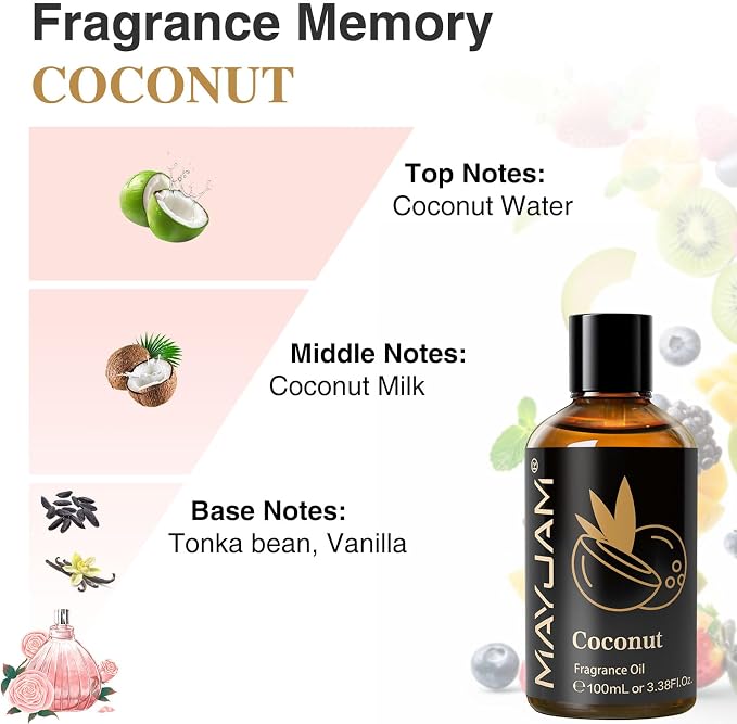 MAYJAM 100ML/3.38FL.OZ Coconut Fragrance Oils - Image 4