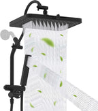 Hibbent Upgraded cUPC Certified 13'' Shower Head Combo, High Pressure 5-spray by Hibbent
