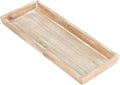 MAONAME Wash White Bathroom Vanity Tray, Rustic Long Narrow Tray, Rectangle by MAONAME