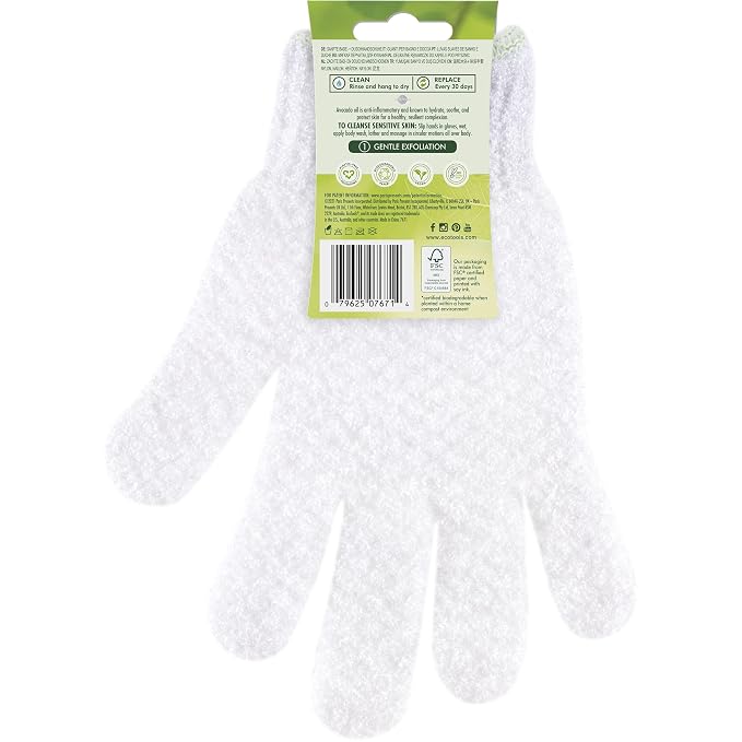 EcoTools Avocado Oil Infused Gentle Exfoliating Bath and Shower Gloves - Image 7