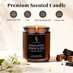 Sandalwood Jasmine Scented Candle - Image 2