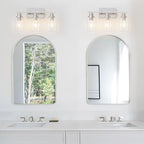 3 Light Bathroom Light Fixtures Brushed Nickel Vanity Light Over Mirror Modern - Image 4