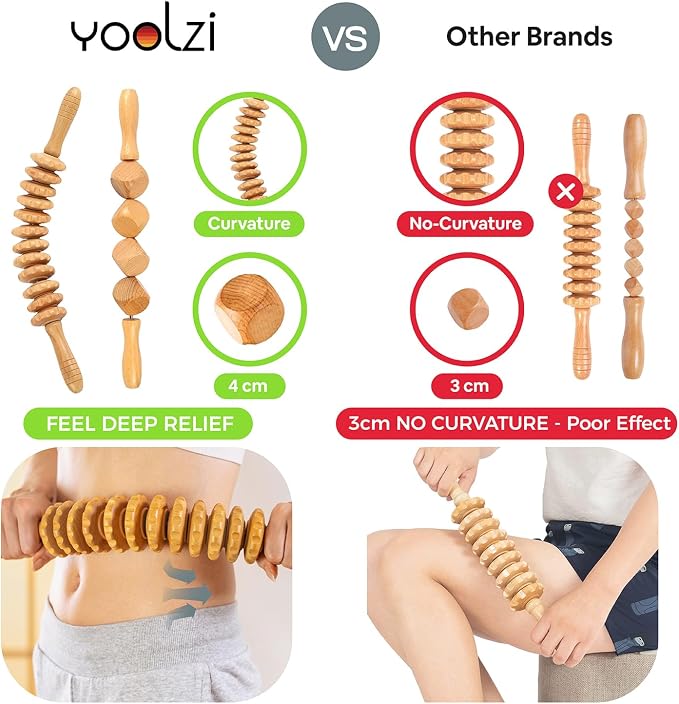 4PCS Wood Therapy Massage Tools Set - Image 8