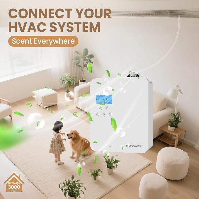 URPOWER 300ml Waterless Nebulizing Scent Diffuser Up to 3000 Sq Ft, Smart APP - Image 3