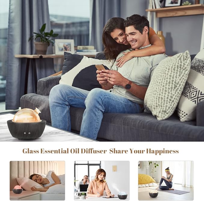 Glass Essential Oil Diffusers ，280ml Aromatherapy Diffuser - Image 2