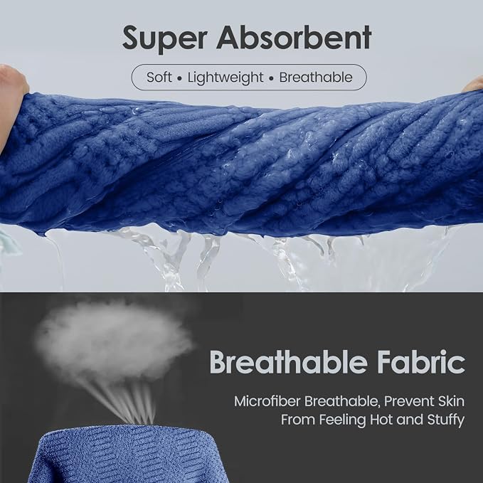 JML Microfiber Bath Towels, Large Bathroom Towel 2 Pack, Super Absorbent and - Image 2