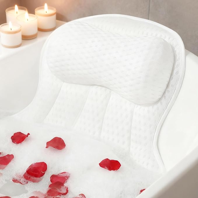 AmazeFan Luxury Bath Pillow, Ergonomic Bathtub Spa Pillow by WelcometoAmazeFan