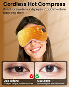 Cordless Heated Eye Mask with 1500mAh Large Battery, 4 Heat Levels & 100% - Image 3
