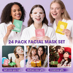 KONEUK 24 Pack Sheet Hydrating Face Masks Skincare, Soothing & Moisturizing - Image 6