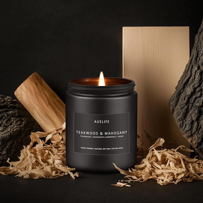 Teakwood & Mahogany Candle | Masculine Candles - Image 4