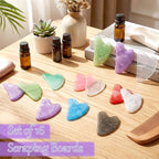 Sherr 16 Pcs Gua Sha Facial Tools Gua Sha Stone Facial Massage Tools Face - Image 4