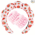 Zkptops Spa Headband for Washing Face Wristband Set Sponge Makeup Skincare by ZKPTOPS