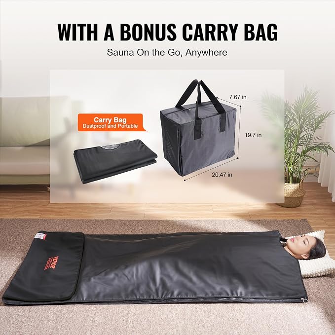 VEVOR Sauna Blanket for Detoxification, Portable Far Infrared Sauna for Home - Image 4
