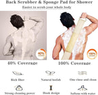 Exfoliating Natural Loofah Sponge Back Scrubber - Image 4