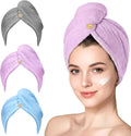 3 Pack Microfiber Hair Towel Wrap by YHPDYL