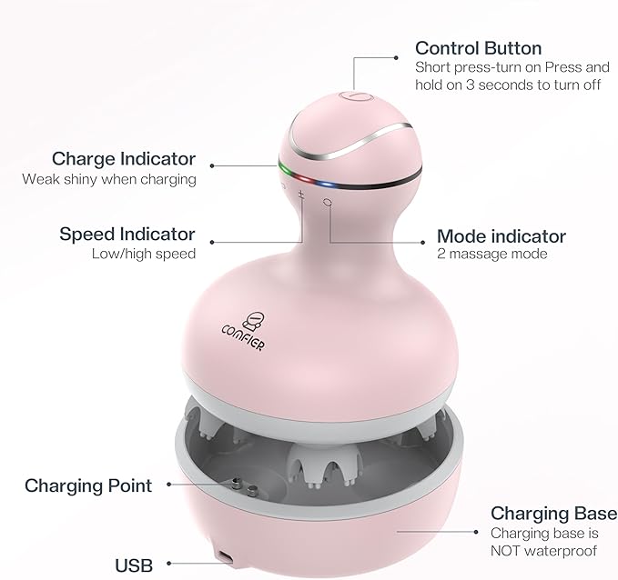 COMFIER Scalp Massager for Hair Growth, Waterproof & Full Body Kneading - Image 5