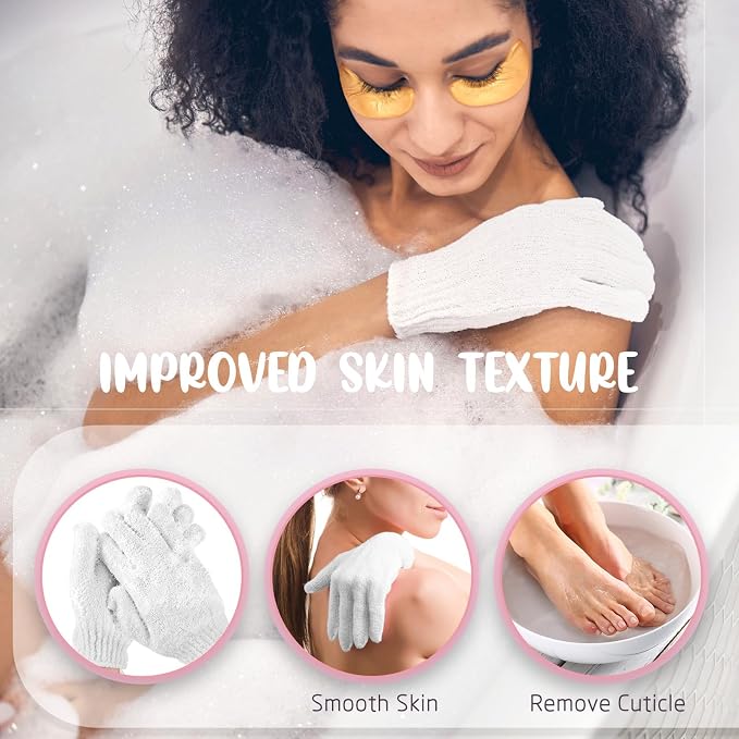 Didaey 104 Pcs Exfoliating Glove Bulk Shower Gloves - Image 6