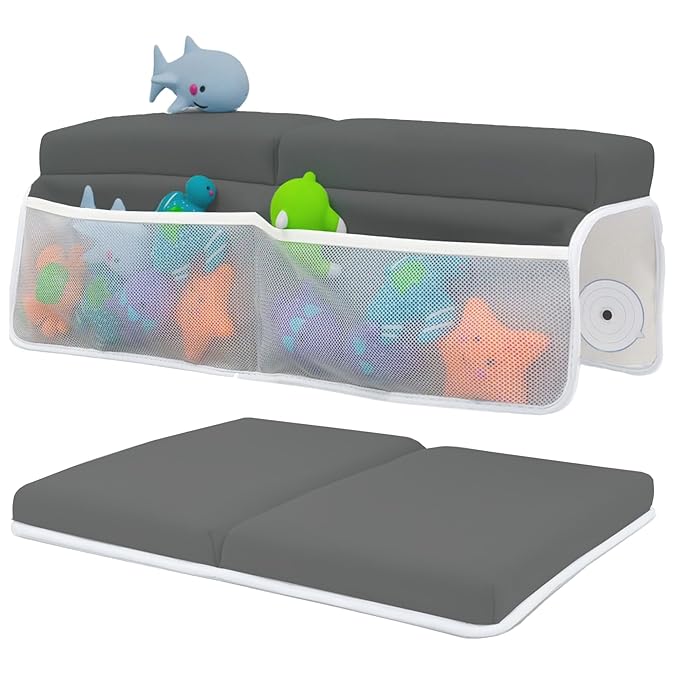 Comfortable Baby Bath Kneeler and Elbow Rest Pad Set – Thick Memory Foam Bath by Toodly