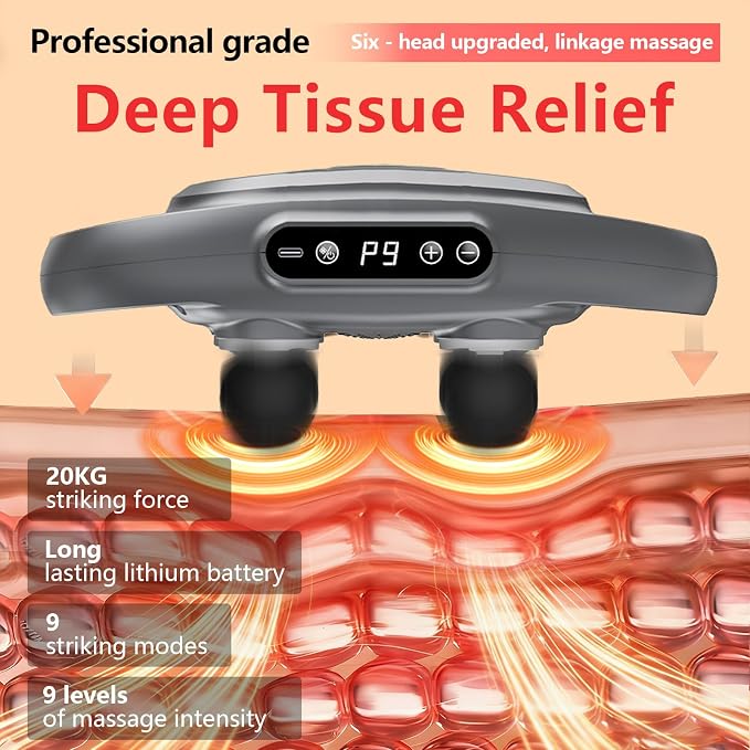 6 Head Massage Gun for Deep Tissue - Image 2