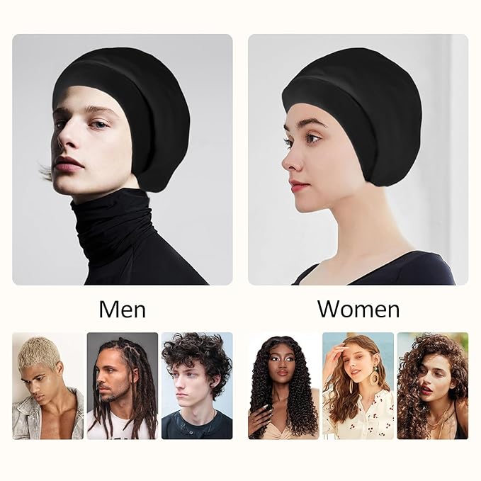 Satin Bonnet Silk Lined Sleep Cap- Adjustable Hair Cover - Image 6