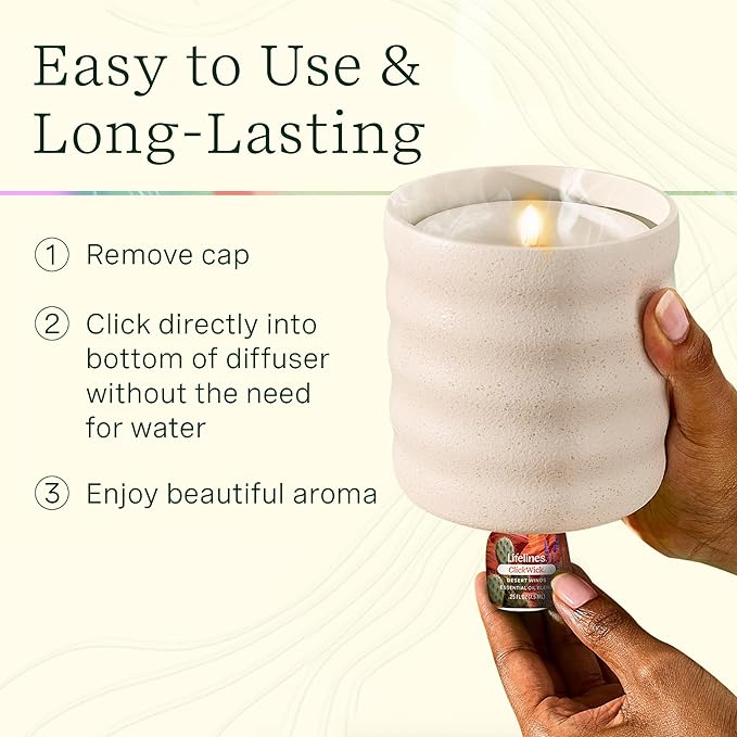 Lifelines Flameless Candle Aromatherapy Essential Oil Diffuser - Image 6