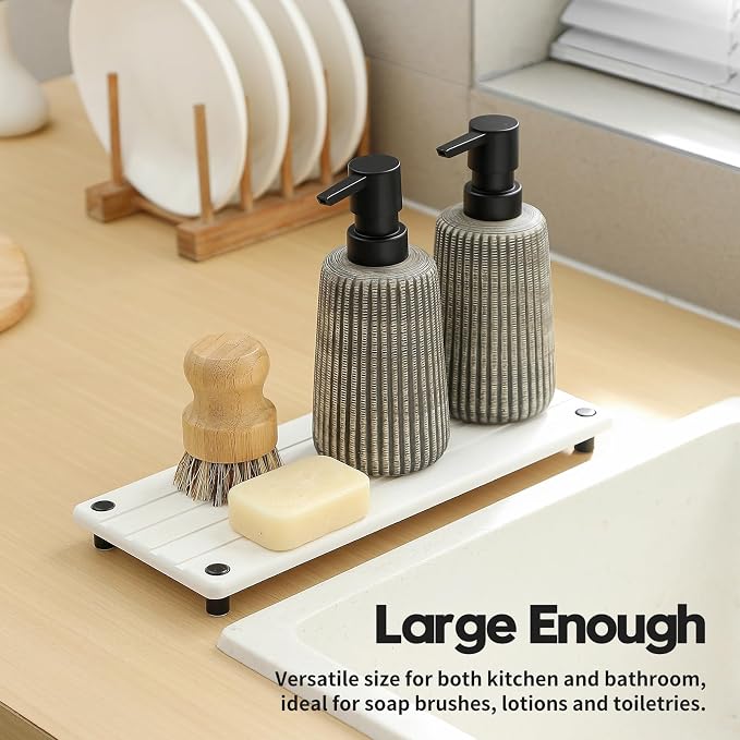 Razborci Instant Dry Sink Caddy Kitchen Sink Organizer, Quick Drying Stone Tray - Image 7