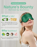 BeeVines 100% Real Mulberry Silk 2 Pack Sleep Mask, Pure Silk Eye Masks - Image 7