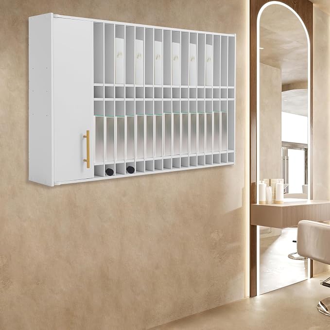 Wall Mount Hair Color Organizer Rack Professional Salon Barber Station Salon - Image 6