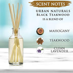 Urban Naturals Black Teakwood Reed Diffuser Scent Sticks Gift Set | Mahogany & - Image 6