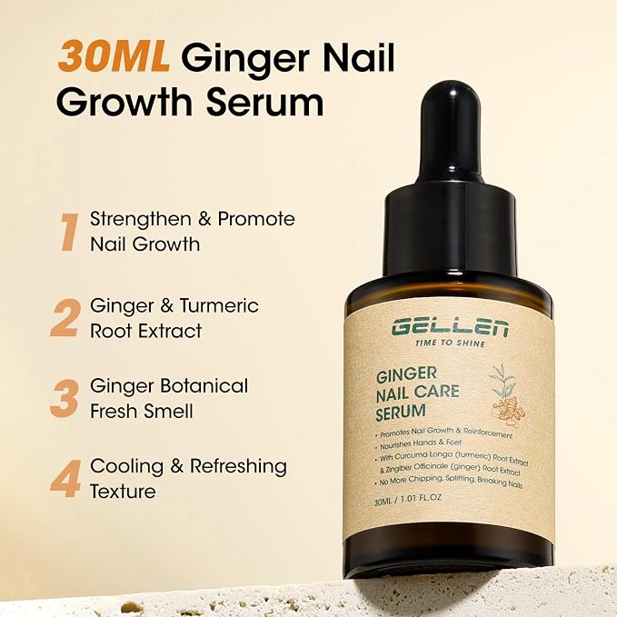 Gellen 30ml Ginger Nail Growth Serum - Image 2