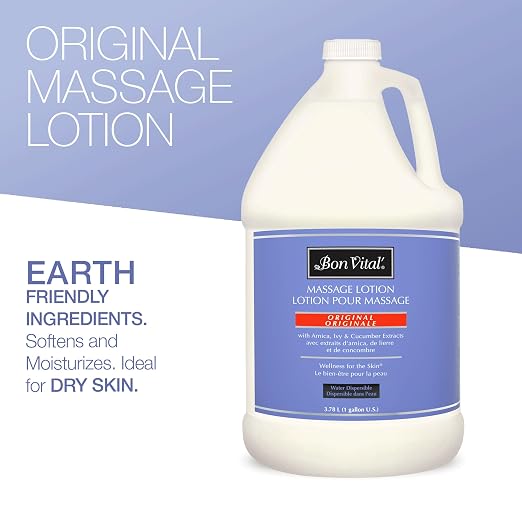 Bon Vital Original Massage Lotion, 1 Gallon Pail – Lightweight, Non-Greasy - Image 3