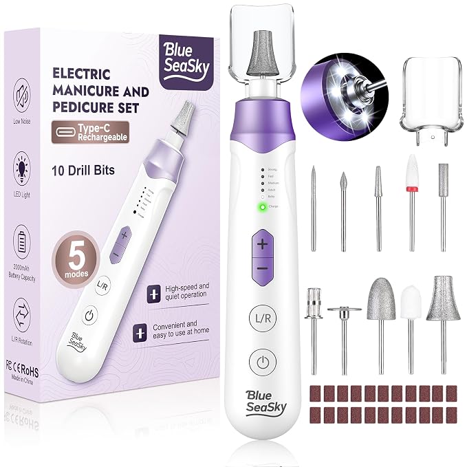 Professional Electric Nail Drill 2000mAH Portable Cordless Electric Nail File by Unknown