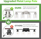 Ascher 4-Light Bathroom Light Fixtures, Modern Vanity Lights - Image 4