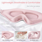 BeHoomi Sleep Mask, 2 Packs Premium Eye Mask - Image 5