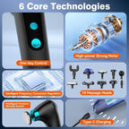 Back Massager with Heat & Cold Therapy, Foldable Deep Tissue Massage Gun - Image 6