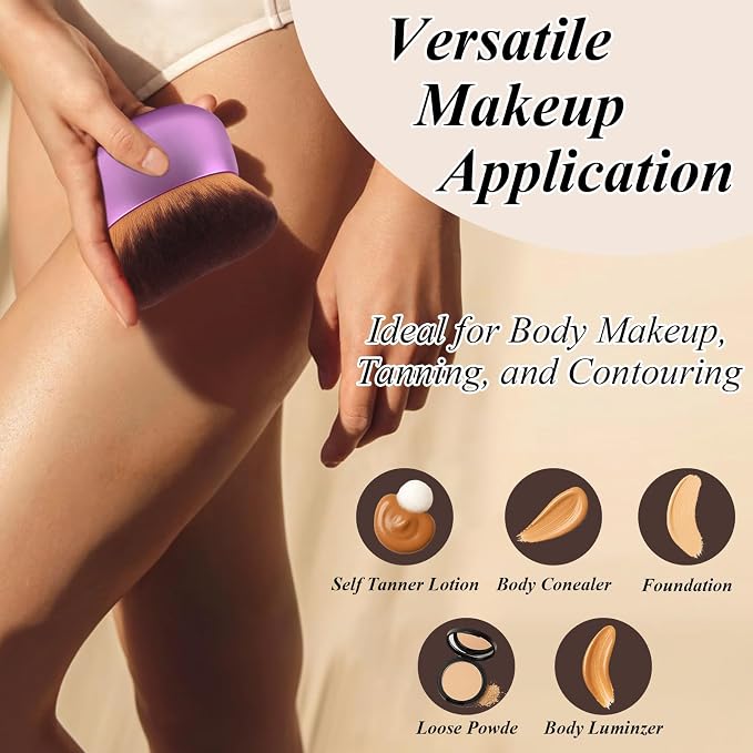 75MM Extra Large Self Tanner Kabuki Makeup Brush – Ultra Soft Dense Vegan - Image 6
