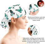 Adjustable Brown Dachshund Dog Blue Surgical Scrub Cap - Image 3