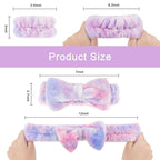 CIEHER 12 PCS Makeup Headband for Women Wrist Washband Scrunchies Cuffs for - Image 4