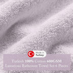 Madison Park Turkish 100% Cotton Towel Set, 600Gsm Luxury Premium Weight - Image 3
