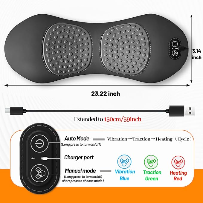 3 in 1 Lumbar Pillow，Smooth Triple Fusion Electric Back Massager - Image 6