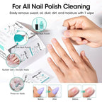 Gellen 400 Pack Nail Cleanser Pads and Acetone Nail Polish Remover Pad Kit - Image 8