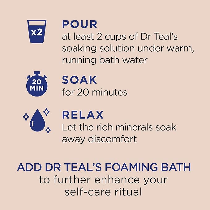 Dr Teal's Pure Epsom Magnesium Salt Soak, Shea Butter & Almond, 3 lbs - Image 4