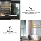 Heated Towel Rack Gold, 4 Bars Towel Warmer Rack - Image 7