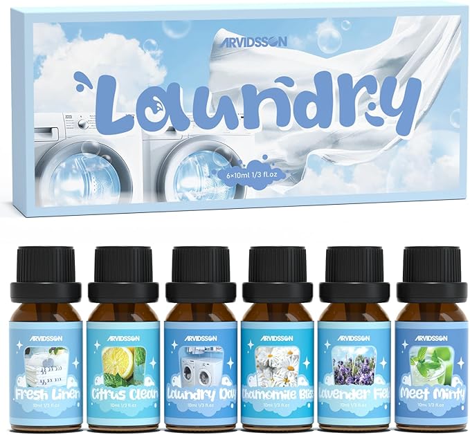 ARVIDSSON Laundry Collection Essential Oil Set, Natural Clean Essential Oils by ARVIDSSON