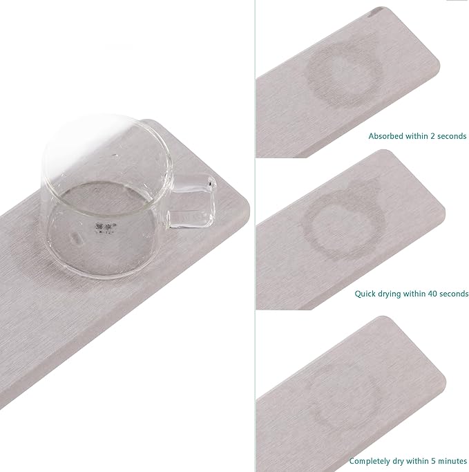 NiuYichee Set of 4 Water Absorbent Diatomite Coasters, Diatomaceous Earth - Image 7