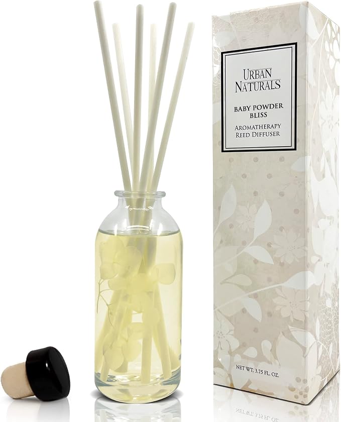Urban Naturals Baby Powder Bliss Reed Diffuser Set | Made by UrbanNaturals