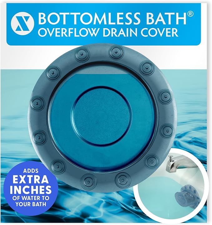 SlipX Solutions Bottomless Bath, Essential Overflow Drain Cover by SlipXSolutions