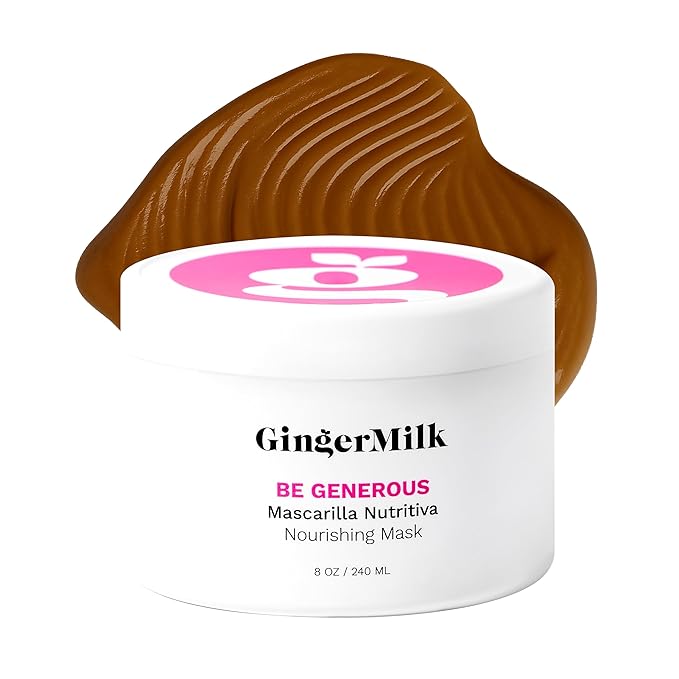 Deep Repair Hair Mask for Dry, Damaged & Curly Hair – Hydrating Hair Mask by GingerMilkNaturalCare