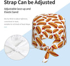 Working Cap Scrub Caps with Sweatband Adjustable Tie Back Hat Nurse Surgical - Image 2
